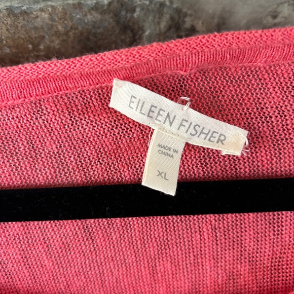 EUC 100% Linen Eileen Fisher Pink Sweater, XL - Picture 2 of 4